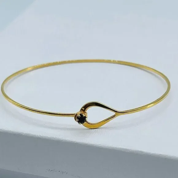 Vintage Avon birthstone - Ruby - July bangle bracelet. - Picture 4 of 5